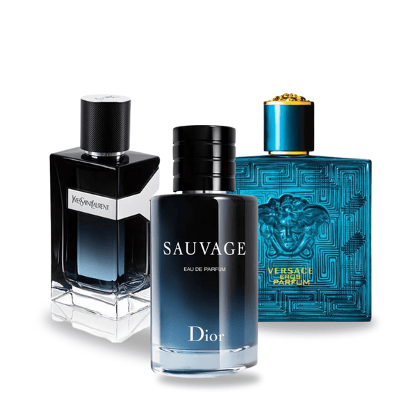 Combo 3 Perfumes -  Y Yves Saint Laurent, Sauvage Dior, e Versace Eros Versace